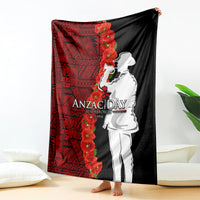 Tonga ANZAC Day Blanket Red Poppies Flower Soldier Lest We Forget LT03 - Polynesian Pride