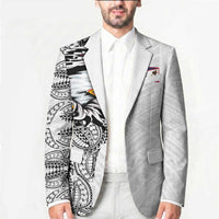 American Samoa Flag Day Blazer Tribal Tattoo with Eagle White LT03 - Polynesian Pride