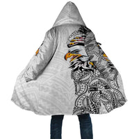 American Samoa Flag Day Cloak Tribal Tattoo with Eagle White