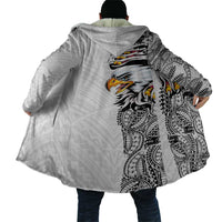 American Samoa Flag Day Cloak Tribal Tattoo with Eagle White