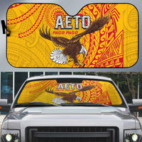 American Samoa Flag Day Auto Sun Shade Fautasi Race Pago Pago-Aeto Eagle Wings Tribal Style