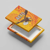 American Samoa Flag Day Canvas Wall Art Fautasi Race Pago Pago-Aeto Eagle Wings Tribal Style