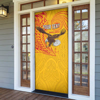 Personalised American Samoa Flag Day Door Cover Fautasi Race Pago Pago-Aeto Eagle Wings Tribal Style LT03 - Polynesian Pride