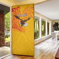 Personalised American Samoa Flag Day Door Cover Fautasi Race Pago Pago-Aeto Eagle Wings Tribal Style LT03 - Polynesian Pride