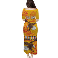 Personalised American Samoa Flag Day Family Matching Puletasi and Hawaiian Shirt Fautasi Race Pago Pago-Aeto Eagle Wings Tribal Style LT03 - Polynesian Pride