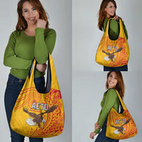 American Samoa Flag Day Grocery Bag Fautasi Race Pago Pago-Aeto Eagle Wings Tribal Style LT03 - Polynesian Pride