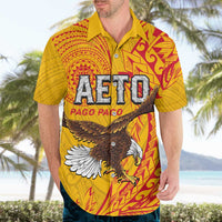 Personalised American Samoa Flag Day Hawaiian Shirt Fautasi Race Pago Pago-Aeto Eagle Wings Tribal Style