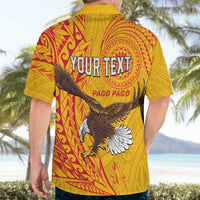 Personalised American Samoa Flag Day Hawaiian Shirt Fautasi Race Pago Pago-Aeto Eagle Wings Tribal Style