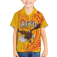 Personalised American Samoa Flag Day Hawaiian Shirt Fautasi Race Pago Pago-Aeto Eagle Wings Tribal Style