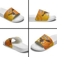 American Samoa Flag Day Slide Sandals Fautasi Race Pago Pago-Aeto Eagle Wings Tribal Style