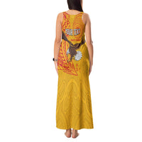 Personalised American Samoa Flag Day Tank Maxi Dress Fautasi Race Pago Pago-Aeto Eagle Wings Tribal Style LT03 - Polynesian Pride
