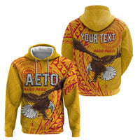 Personalised American Samoa Flag Day Zip Hoodie Fautasi Race Pago Pago-Aeto Eagle Wings Tribal Style LT03 - Polynesian Pride