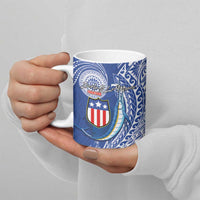 American Samoa Flag Day Ceramic Mug Fautasi Race Fagatogo-Iseula O Le Moana Sailfish Tribal Style LT03 - Polynesian Pride