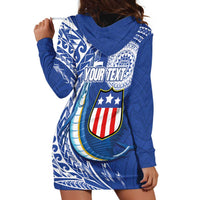 Personalised American Samoa Flag Day Hoodie Dress Fautasi Race Fagatogo-Iseula O Le Moana Sailfish Tribal Style LT03 - Polynesian Pride