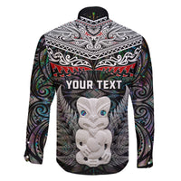 New Zealand Hei Tiki Family Matching Off Shoulder Long Sleeve Dress and Hawaiian Shirt Maori Green Papua Shell Pattern LT03 - Polynesian Pride