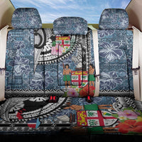 Fiji Day Back Car Seat Cover Traditional Tapa with Hibiscus and Emblems LT03 One Size - Polynesian Pride