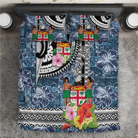 Fiji Day Bedding Set Traditional Tapa with Hibiscus and Emblems LT03 - Polynesian Pride