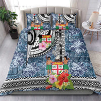Fiji Day Bedding Set Traditional Tapa with Hibiscus and Emblems LT03 - Polynesian Pride