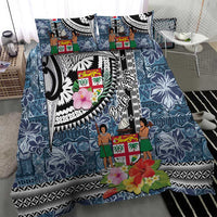 Fiji Day Bedding Set Traditional Tapa with Hibiscus and Emblems LT03 - Polynesian Pride