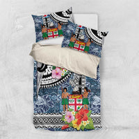 Fiji Day Bedding Set Traditional Tapa with Hibiscus and Emblems LT03 US Twin 172cm x 218cm - Polynesian Pride