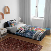 Fiji Day Bedding Set Traditional Tapa with Hibiscus and Emblems LT03 - Polynesian Pride