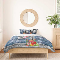 Fiji Day Bedding Set Traditional Tapa with Hibiscus and Emblems LT03 - Polynesian Pride