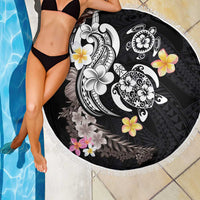 Hawaiian Tropical Plumeria Turtles Beach Blanket Polynesian Art Tattoo
