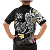 Hawaiian Tropical Plumeria Turtles Family Matching Mermaid Dress and Hawaiian Shirt Polynesian Art Tattoo