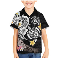 Hawaiian Tropical Plumeria Turtles Family Matching Mermaid Dress and Hawaiian Shirt Polynesian Art Tattoo