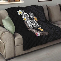 Hawaiian Tropical Plumeria Turtles Quilt Polynesian Art Tattoo