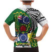 Cook Islands Independence Day Family Matching Mermaid Dress and Hawaiian Shirt National Flag and Emblem with Tatau Tattoo LT03 - Polynesian Pride