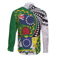 Cook Islands Independence Day Family Matching Puletasi and Hawaiian Shirt National Flag and Emblem with Tatau Tattoo LT03 - Polynesian Pride