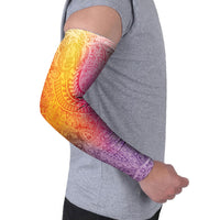 Hawaiian Turtles and Leis Arm Sleeves Tribal Kakau Pattern Magical Rainbow Sky