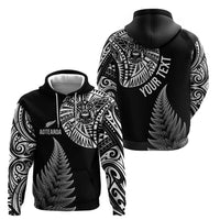 Personalised New Zealand Maori Art Tattoo and Silver Fern Hoodie LT03 - Polynesian Pride