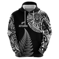 Personalised New Zealand Maori Art Tattoo and Silver Fern Hoodie LT03 - Polynesian Pride