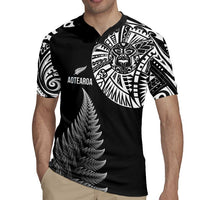 Personalised New Zealand Maori Art Tattoo and Silver Fern Rugby Jersey