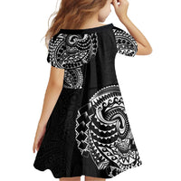 Polynesian Art Traditional Tattoo Pattern Family Matching Off Shoulder Maxi Dress and Hawaiian Shirt LT03 - Polynesian Pride