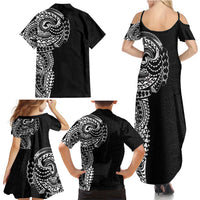 Polynesian Art Traditional Tattoo Pattern Family Matching Summer Maxi Dress and Hawaiian Shirt LT03 - Polynesian Pride