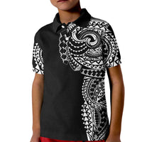 Polynesian Art Traditional Tattoo Kid Polo Shirt Simple Style LT03 Kid Black - Polynesian Pride