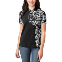 Polynesian Art Traditional Tattoo Women Polo Shirt Simple Style