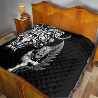 New Zealand Maori Warrior Rugby Quilt Silver Fern LT03 - Polynesian Pride