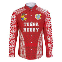 Custom Tonga Pacific Rugby 2024 Family Matching Off The Shoulder Long Sleeve Dress and Hawaiian Shirt Ngatu Tribal Pattern