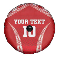 Custom Tonga Pacific Rugby 2024 Spare Tire Cover Ngatu Tribal Pattern