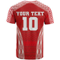 Custom Tonga Pacific Rugby 2024 T Shirt Ngatu Tribal Pattern LT03 - Polynesian Pride