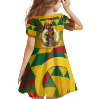 Melanesian Vanuatu Family Matching Summer Maxi Dress and Hawaiian Shirt With Tapa Tribal Pattern and Triangle Geometric Tricolor - Polynesian Pride