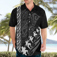 New Zealand Rugby Hawaiian Shirt Haka Dance Tribal God Mask Maori Pattern LT03 - Polynesian Pride