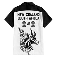 South Africa and New Zealand Family Matching Short Sleeve Bodycon Dress and Hawaiian Shirt Champion History Go Final 2023 Vintage Style LT03 - Polynesian Pride