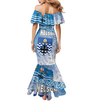 New Zealand Nelson Family Matching Mermaid Dress and Hawaiian Shirt Nelson's Flag and Seal - Maori Art Tattoo LT03 - Polynesian Pride