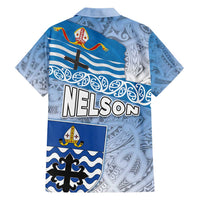 New Zealand Nelson Family Matching Short Sleeve Bodycon Dress and Hawaiian Shirt Nelson's Flag and Seal - Maori Art Tattoo LT03 - Polynesian Pride