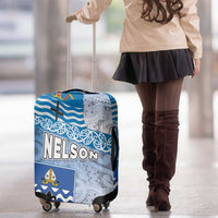 New Zealand Nelson Luggage Cover Nelson's Flag and Seal - Maori Art Tattoo LT03 - Polynesian Pride